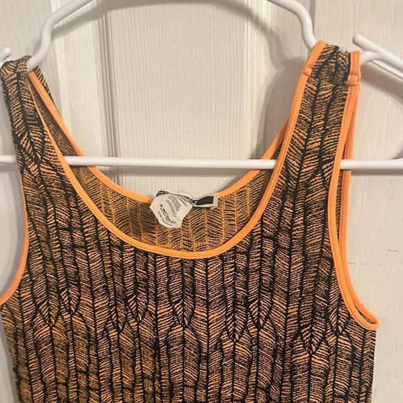 Niki Biki Orange and Black Patterned Tank Top - Picture 3 of 6